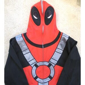 Marvel Deadpool Hoodie Cosplay Jacket Men's Small‎ Halloween Costume